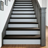 Gradini 12 pz Marrone-nero 100x25x2 cm Legno Massello Rovere