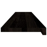 Gradini 12 pz Marrone-nero 120x30x2 cm Legno Massello Rovere