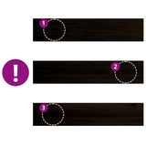 Gradini 12 pz Marrone-nero 120x30x2 cm Legno Massello Rovere