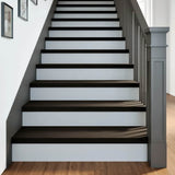 Gradini 16 pz Marrone-nero 100x25x2 cm Legno Massello Rovere