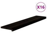 Gradini 16 pz Marrone-nero 120x25x2 cm Legno Massello Rovere