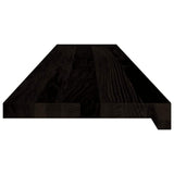 Gradini 16 pz Marrone-nero 120x25x2 cm Legno Massello Rovere