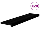 Gradini 20 pz Marrone-nero 100x25x2 cm Legno Massello Rovere