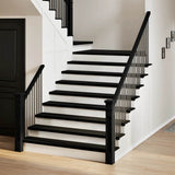 Gradini 20 pz Marrone-nero 120x25x2 cm Legno Massello Rovere