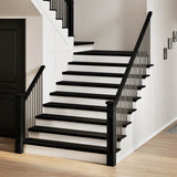 Gradini 20 pz Marrone-nero 120x30x2 cm Legno Massello Rovere