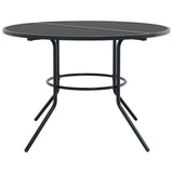 Set Sedie Giardino Impilabili 7pz Antracite Acciaio Verniciato