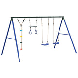 Set Gioco da Esterno con Altalene Trapezio e Altalena a Disco