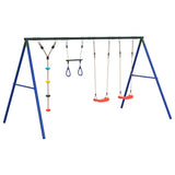 Set Gioco da Esterno con Altalene Trapezio e Altalena a Disco