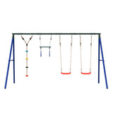 Set Gioco da Esterno con Altalene Trapezio e Altalena a Disco
