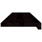 Gradini 2 pz Marrone-nero 90x30x2 cm Legno Massello Rovere