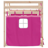 Letto a Castello senza Materasso Rosa 90x200 cm Legno di Pino
