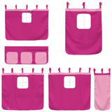 Letto a Castello senza Materasso Rosa 90x200 cm Legno di Pino