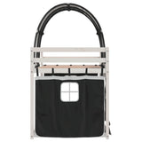 Letto a Castello senza Materasso Bianco e Nero 90x200cm in Pino