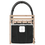 Letto a Castello senza Materasso Bianco e Nero 90x190cm in Pino