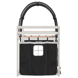 Letto a Castello senza Materasso Bianco e Nero 90x190cm in Pino