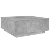 Tavolino Salotto Grigio Cemento 100x100x40 cm Legno truciolato