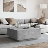 Tavolino Salotto Grigio Cemento 100x100x40 cm Legno truciolato