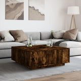 Tavolino da Salotto Rovere Fumo 100x100x40 cm Legno truciolato