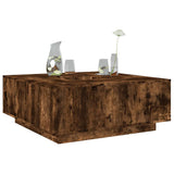 Tavolino da Salotto Rovere Fumo 100x100x40 cm Legno truciolato