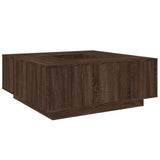 Tavolino Salotto Rovere Marrone 100x100x40 cm Legno truciolato