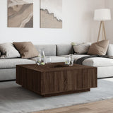 Tavolino Salotto Rovere Marrone 100x100x40 cm Legno truciolato