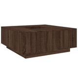 Tavolino Salotto Rovere Marrone 100x100x40 cm Legno truciolato