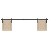 Kit Anta Scorrevole Armadio in Acciaio al Carbonio 113 cm