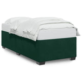 Giroletto senza Materasso Verde Scuro 100x200 cm in Velluto