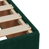 Giroletto senza Materasso Verde Scuro 100x200 cm in Velluto