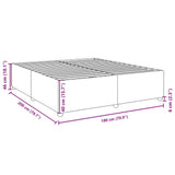 Giroletto senza Materasso Grigio Scuro 180x200 cm Tessuto