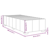 Giroletto senza Materasso Grigio Scuro 90x200 cm Tessuto