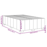 Giroletto senza Materasso Marrone Scuro 120x200 cm Tessuto