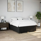 Giroletto senza Materasso Nero 140x190 cm in Tessuto