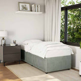 Giroletto senza Materasso Grigio Chiaro 80x200 cm Velluto