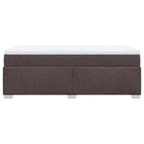 Giroletto a Molle con Materasso Marrone Scuro 80x200 cm Tessuto