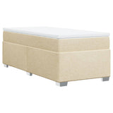 Giroletto a Molle con Materasso Crema 90x190 cm in Tessuto