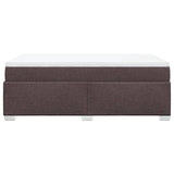 Giroletto a Molle con Materasso Marrone Scuro 120x200cm Tessuto