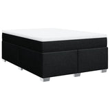 Giroletto a Molle con Materasso Nero 140x190 cm in Tessuto