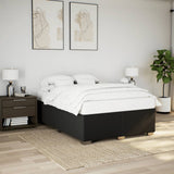 Giroletto a Molle con Materasso Nero 140x190 cm in Tessuto