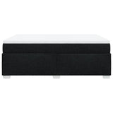 Giroletto a Molle con Materasso Nero 140x190 cm in Tessuto