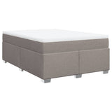 Giroletto a Molle con Materasso Tortora 140x190 cm in Tessuto