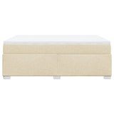Giroletto a Molle con Materasso Crema 140x200 cm in Tessuto
