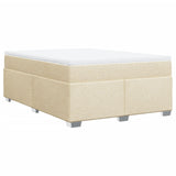 Giroletto a Molle con Materasso Crema 140x200 cm in Tessuto