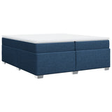 Giroletto a Molle con Materasso Blu 200x200 cm in Tessuto
