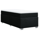 Giroletto a Molle con Materasso Nero 90x190 cm in Tessuto