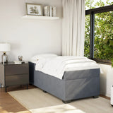 Giroletto a Molle con Materasso Grigio Scuro 80x200 cm Velluto