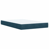 Giroletto a Molle con Materasso Blu Scuro 120x190 cm in Velluto