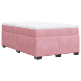 Giroletto a Molle con Materasso Rosa 120x190 cm in Velluto