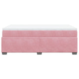 Giroletto a Molle con Materasso Rosa 120x190 cm in Velluto