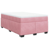 Giroletto a Molle con Materasso Rosa 120x190 cm in Velluto